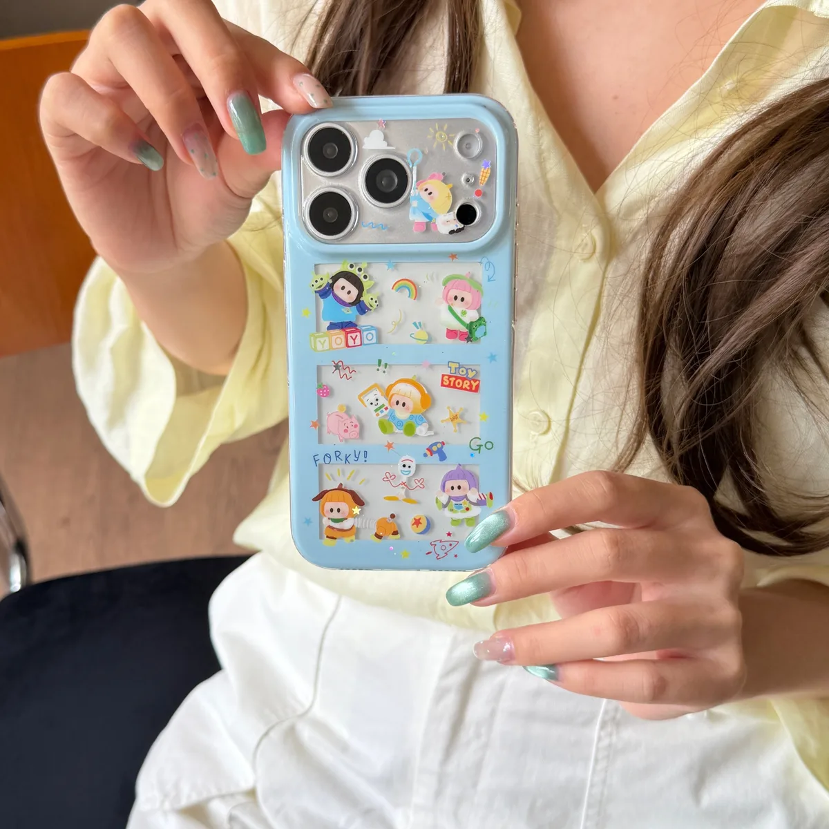 Toy Story Kawaii Phone Case with Beaded Strap for iPhone 17 16 15 14 13 Pro Max