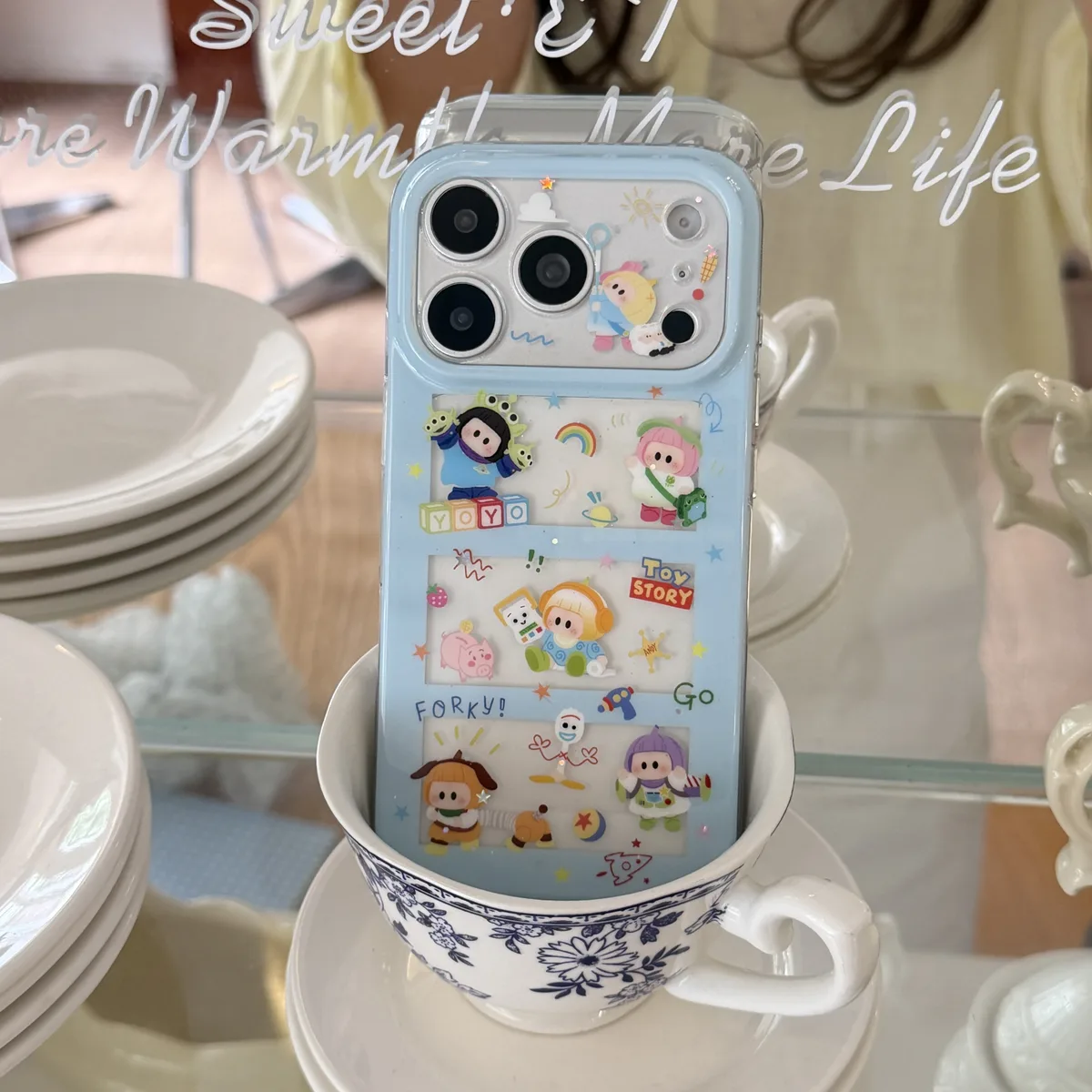 Toy Story Kawaii Phone Case with Beaded Strap for iPhone 17 16 15 14 13 Pro Max