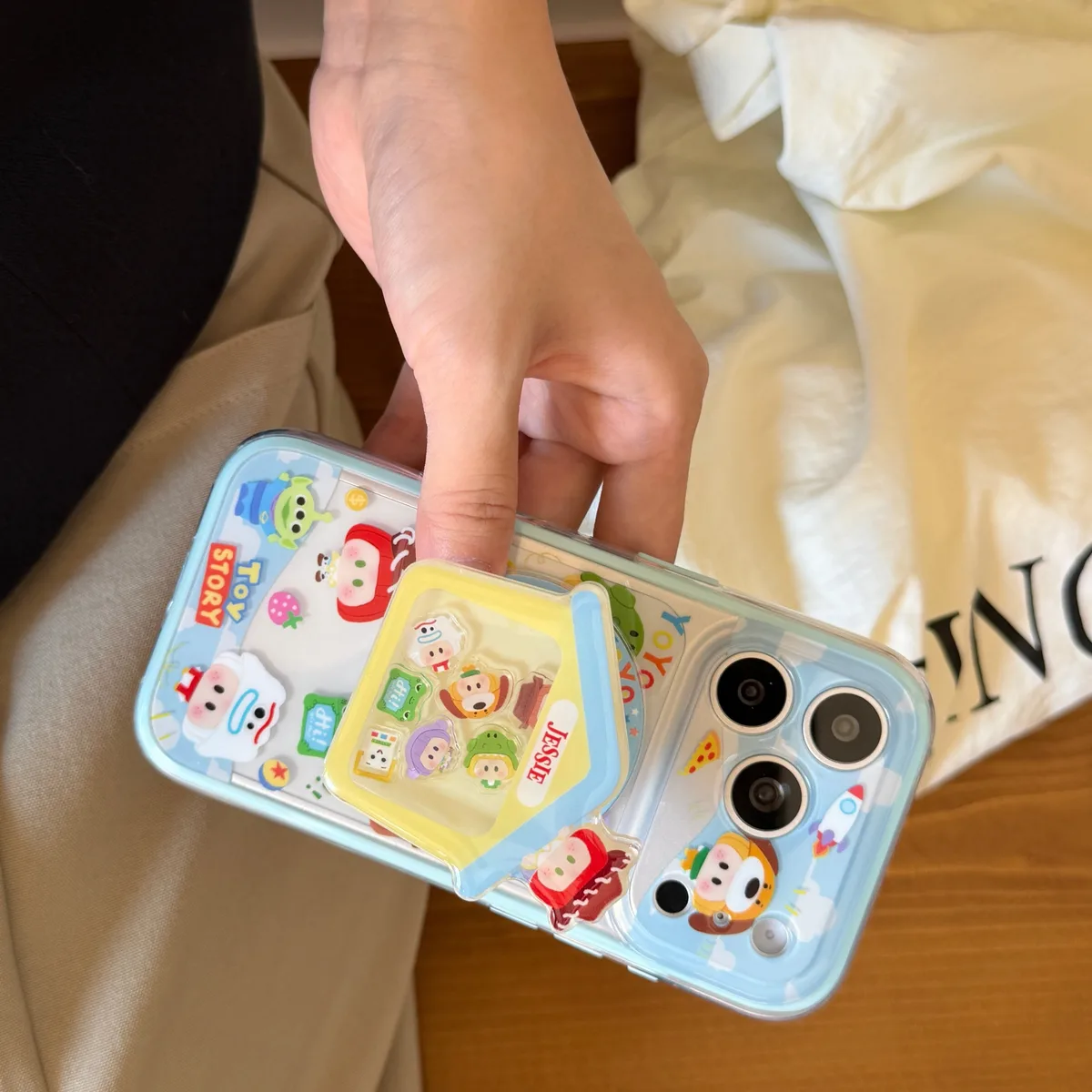 Toy Story Kawaii Bubble Phone Case with Jessie House Charm & Beaded Strap for iPhone 17 16 15 Pro Max — MagSafe