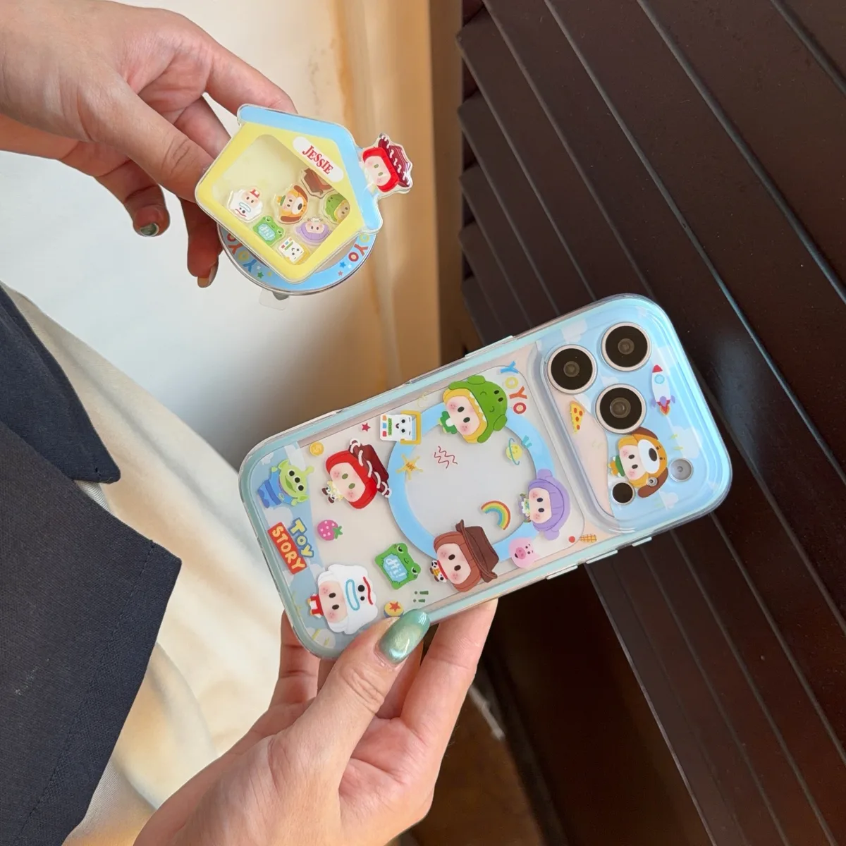 Toy Story Kawaii Bubble Phone Case with Jessie House Charm & Beaded Strap for iPhone 17 16 15 Pro Max — MagSafe