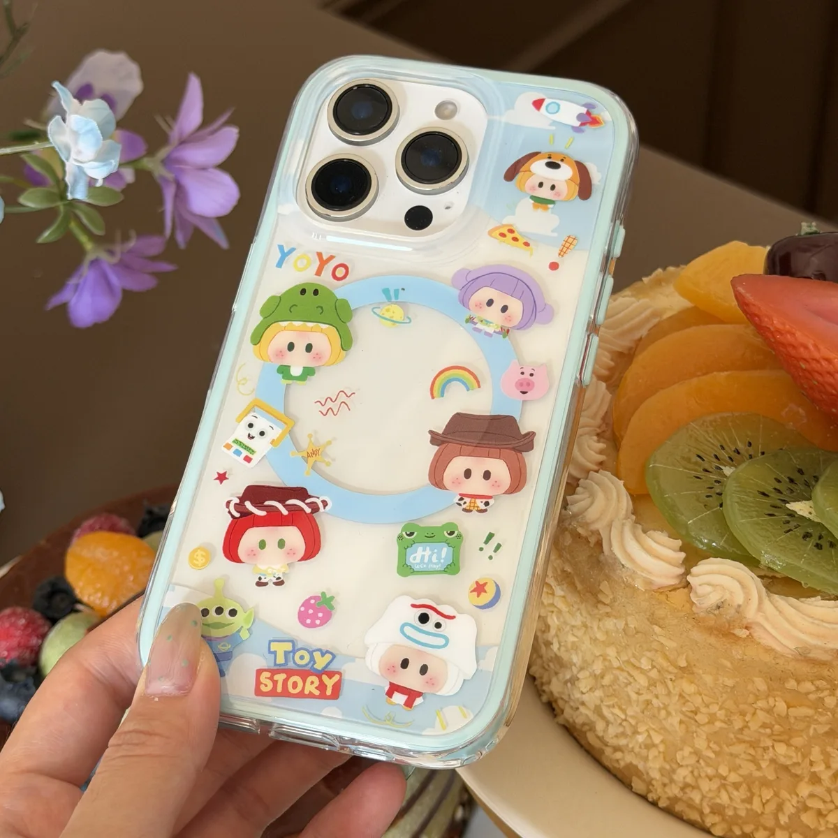 Toy Story Kawaii Bubble Phone Case with Jessie House Charm & Beaded Strap for iPhone 17 16 15 Pro Max — MagSafe