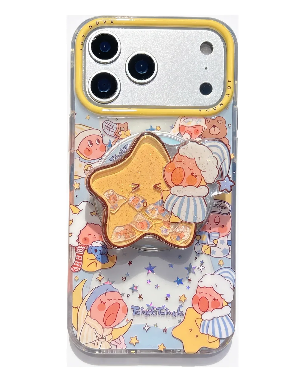 Twinkle Twinkle Star Clear Phone Case with Ring Stand for iPhone 17 16 15 14 13 Pro Max — MagSafe